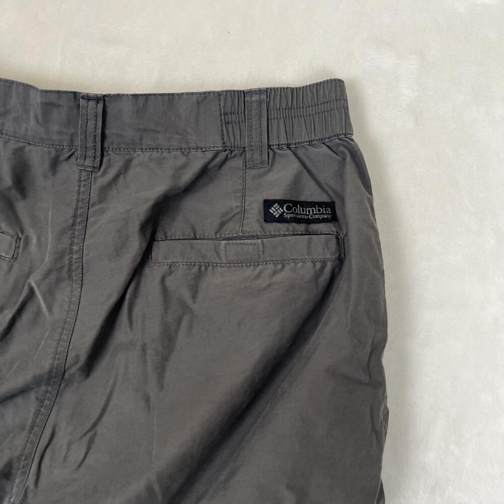 Vintage Columbia Convertible Pants Womens 12 Gray Hiking Outdoor Travel Zip Off - Picture 8 of 9